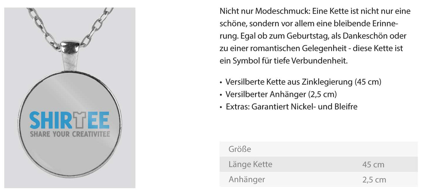 Fahrradkette, Radfahrer und Berge ~ - Halskette mit Anhänger