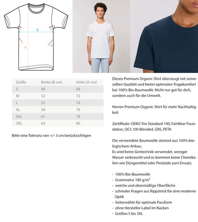 Wer nicht flucht wandert nicht am Limit - Herren Premium Organic T-Shirt berge