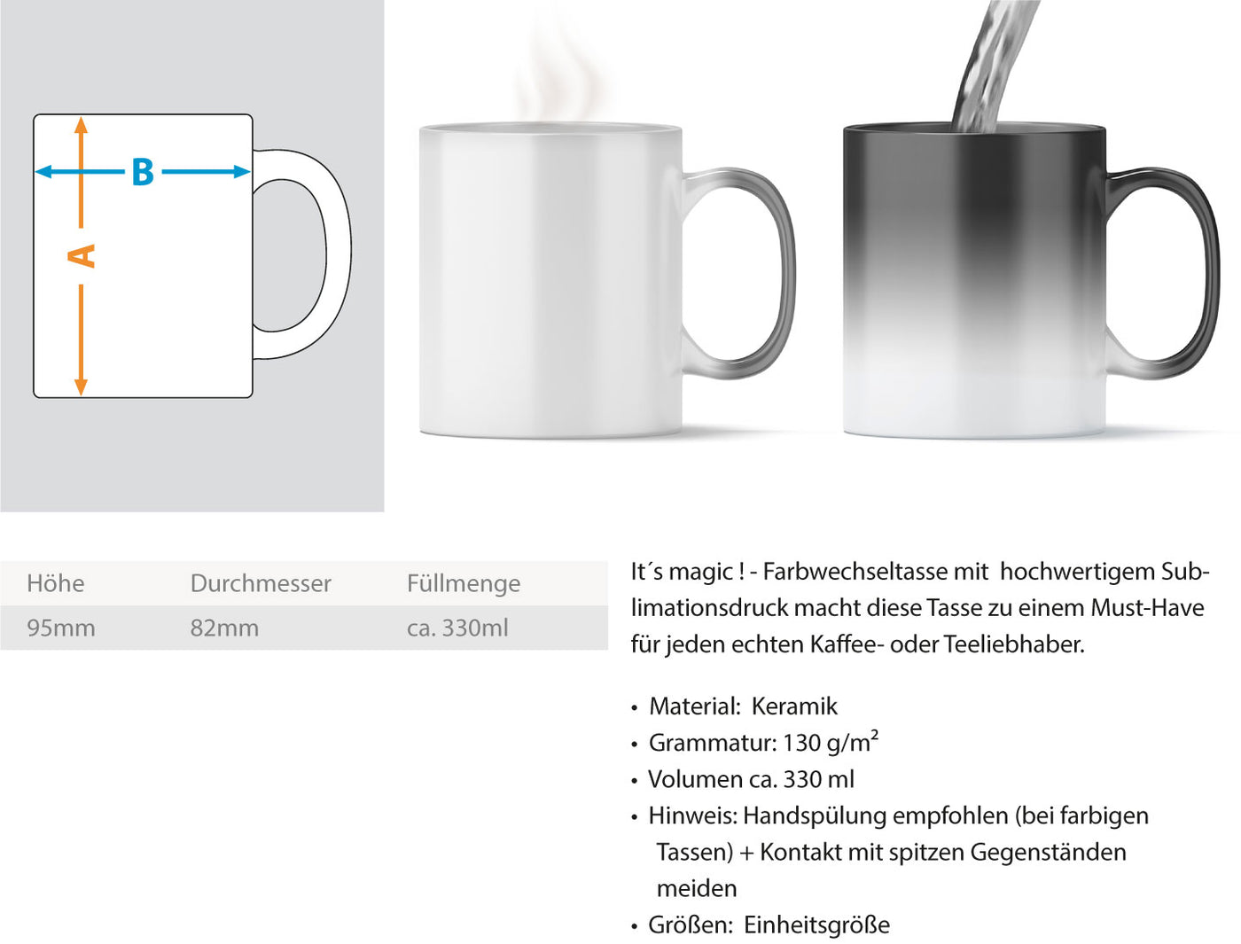 Herzschlag Camping und Bier - Zauber Tasse camping