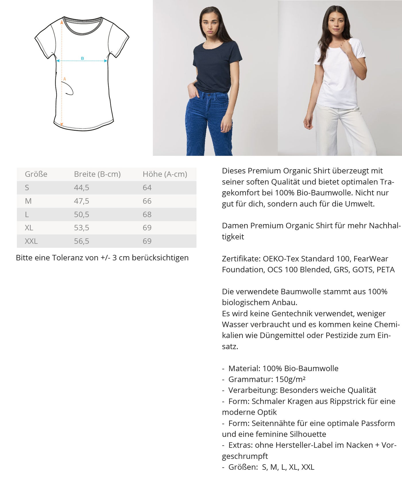 Bergsüchtig - Damen Organic T-Shirt berge wandern