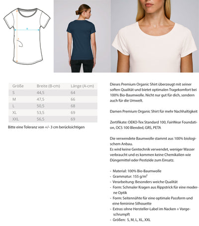 Brennen die Waden musst du laden - Damen Premium Organic T-Shirt e-bike