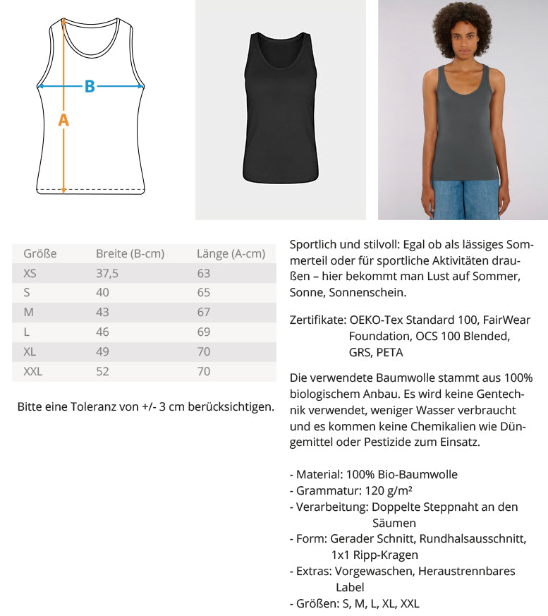 Hirsch Abstrakt - Damen Organic Tanktop camping wandern