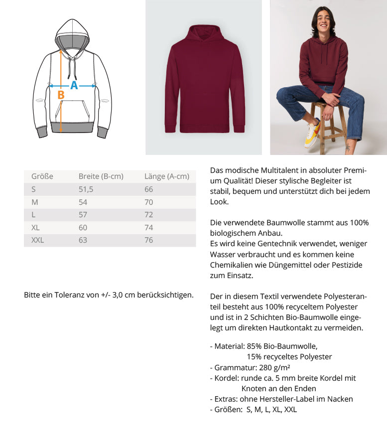 Tourenbegeisterung - Unisex Organic Hoodie wandern