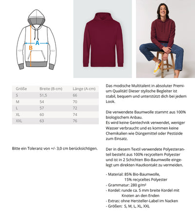 Tourenbegeisterung - Unisex Organic Hoodie wandern