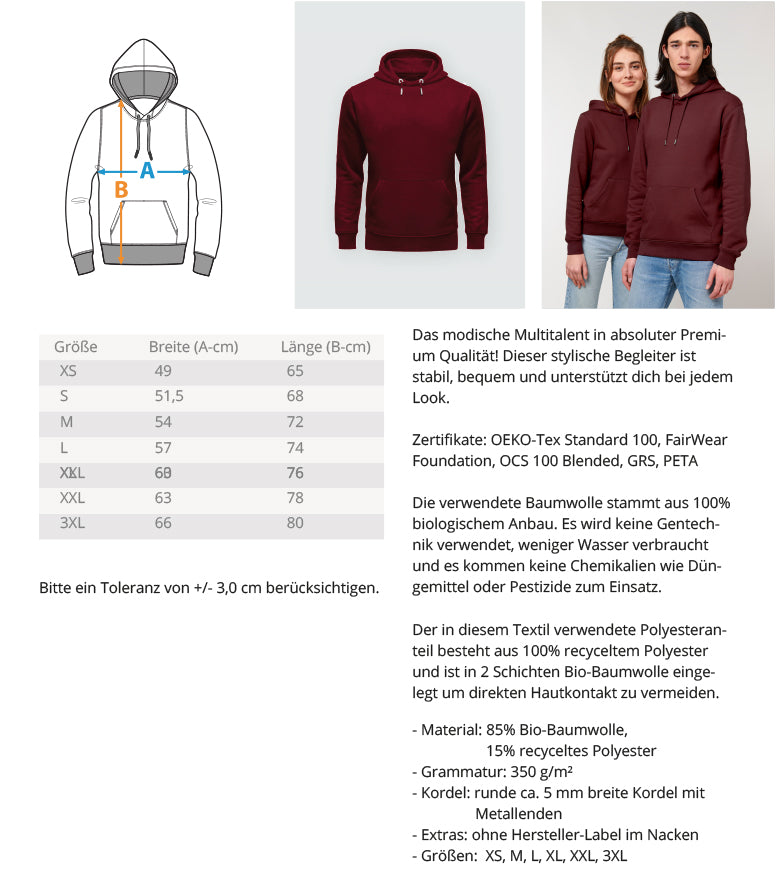 Tourenbegeisterung - Unisex Premium Organic Hoodie