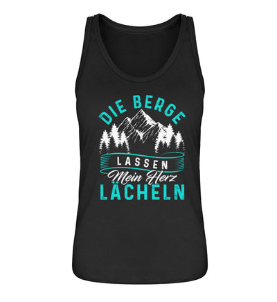 Berge lassen mein Herz lächeln - Damen Organic Tanktop berge Schwarz