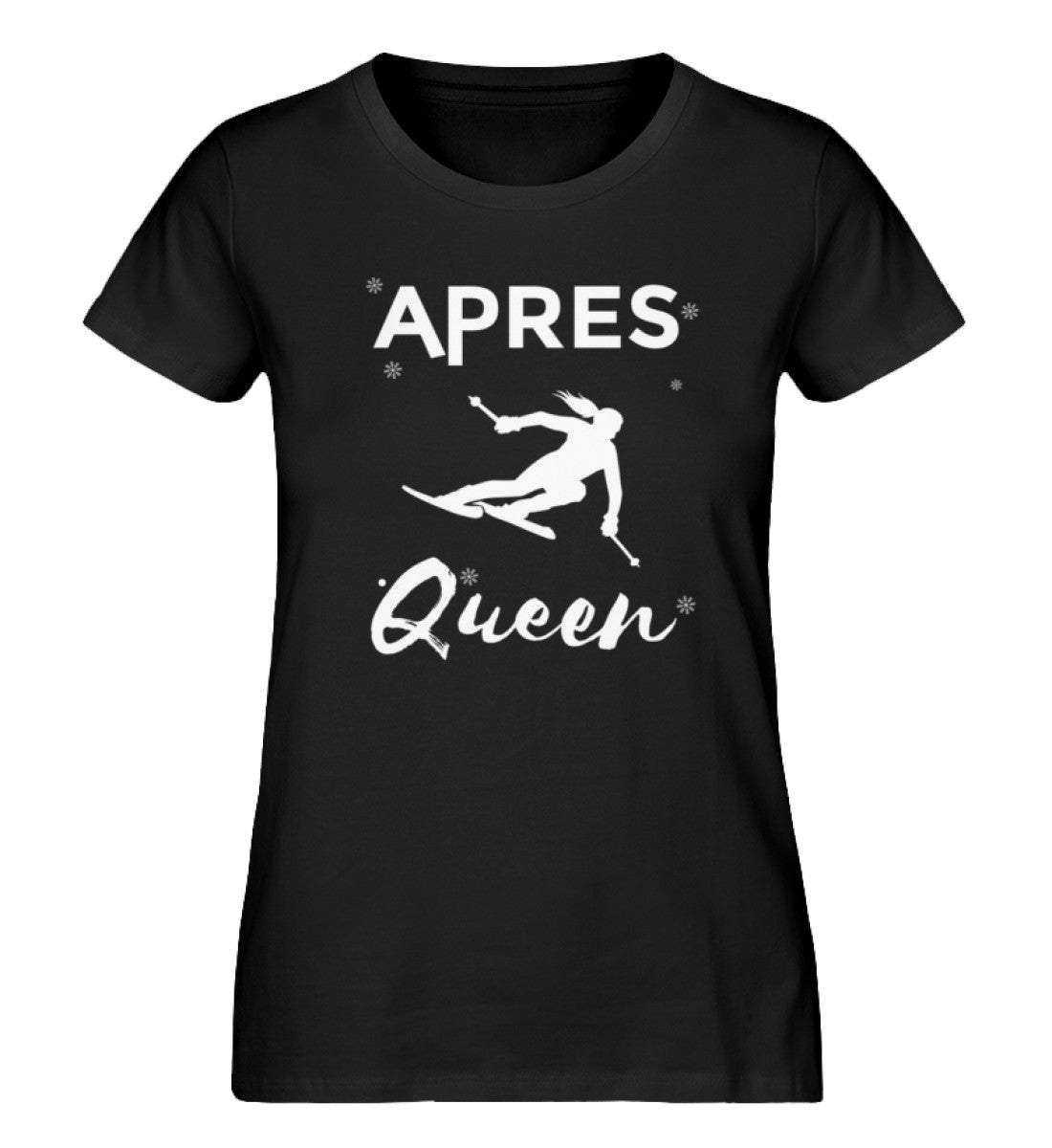 Après Queen - Damen Premium Organic T-Shirt ski Schwarz