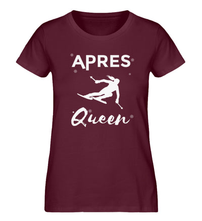 Après Queen - Damen Premium Organic T-Shirt ski Weinrot