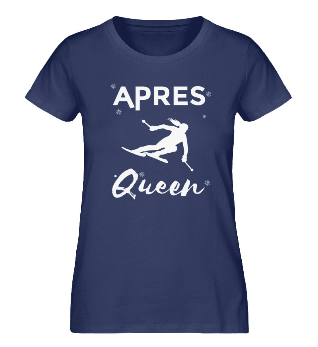 Après Queen - Damen Premium Organic T-Shirt ski Navyblau