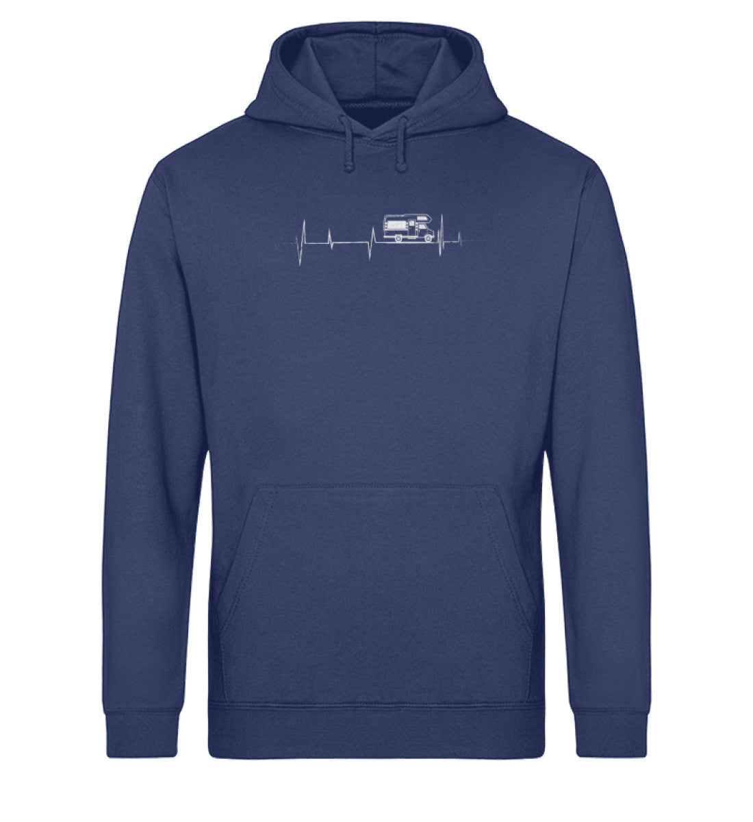 Herzschlag Wohnmobil - Unisex Organic Hoodie camping Navyblau