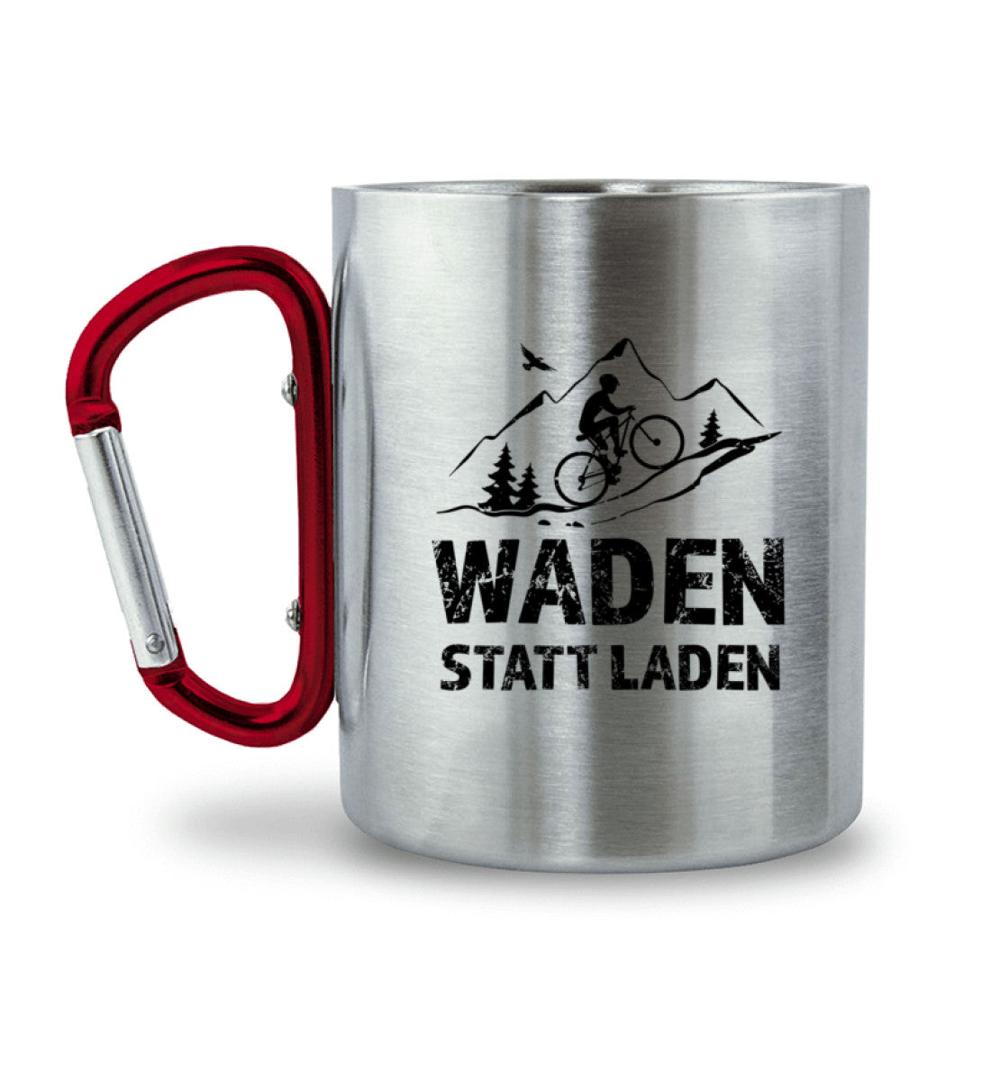 Waden statt laden - Karabiner Tasse fahrrad mountainbike