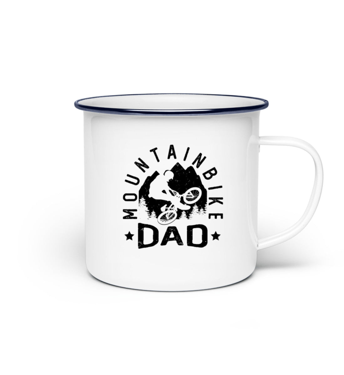 Mountainbike Dad - Emaille Tasse mountainbike