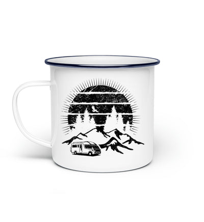 Wohnmobil Sonne Vintage - Emaille Tasse camping Default Title