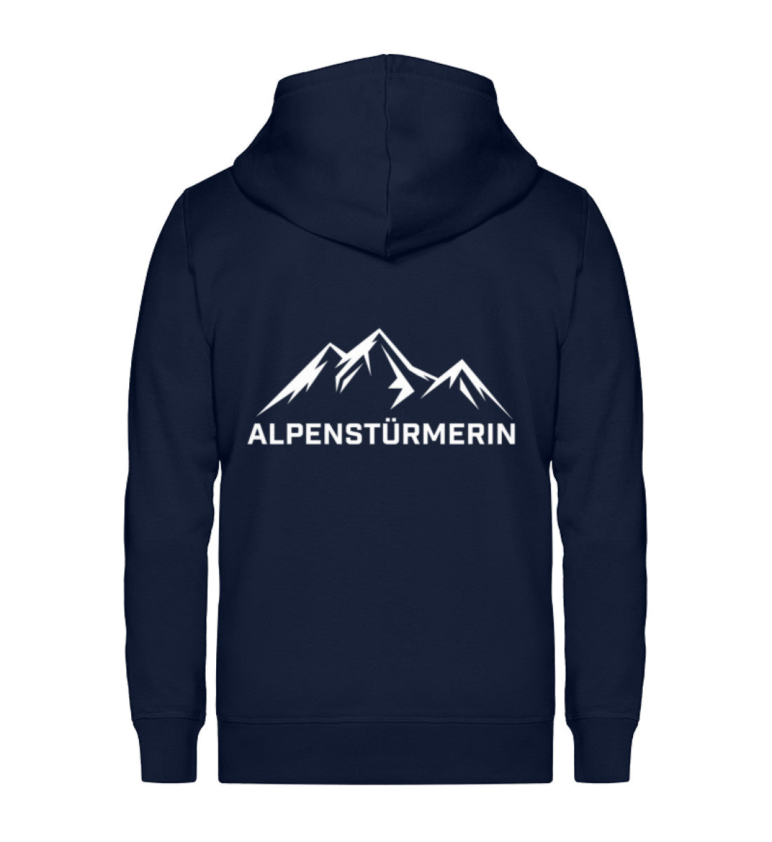 Alpenstürmerin - Unisex Premium Organic Sweatjacke berge wandern Navyblau