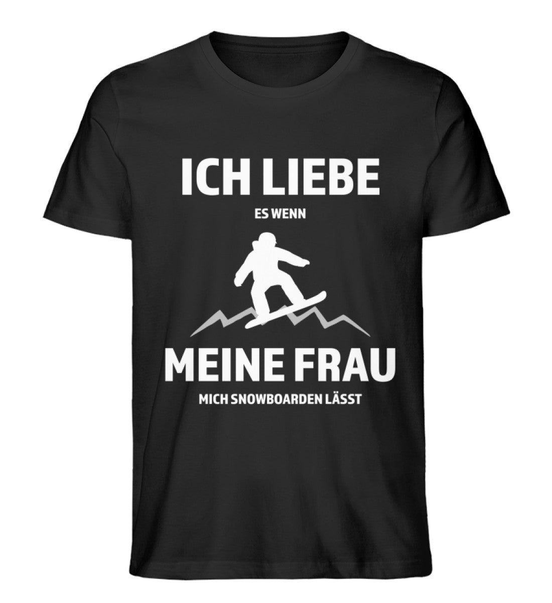 Ich liebe meine Frau - Snowboarden - Herren Organic T-Shirt snowboarden Schwarz