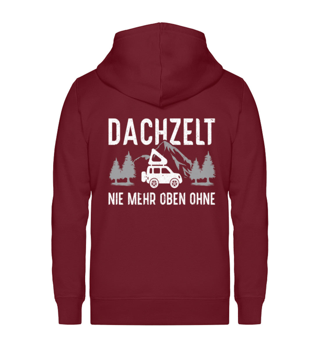 Dachzelt - Unisex Premium Organic Sweatjacke camping Weinrot