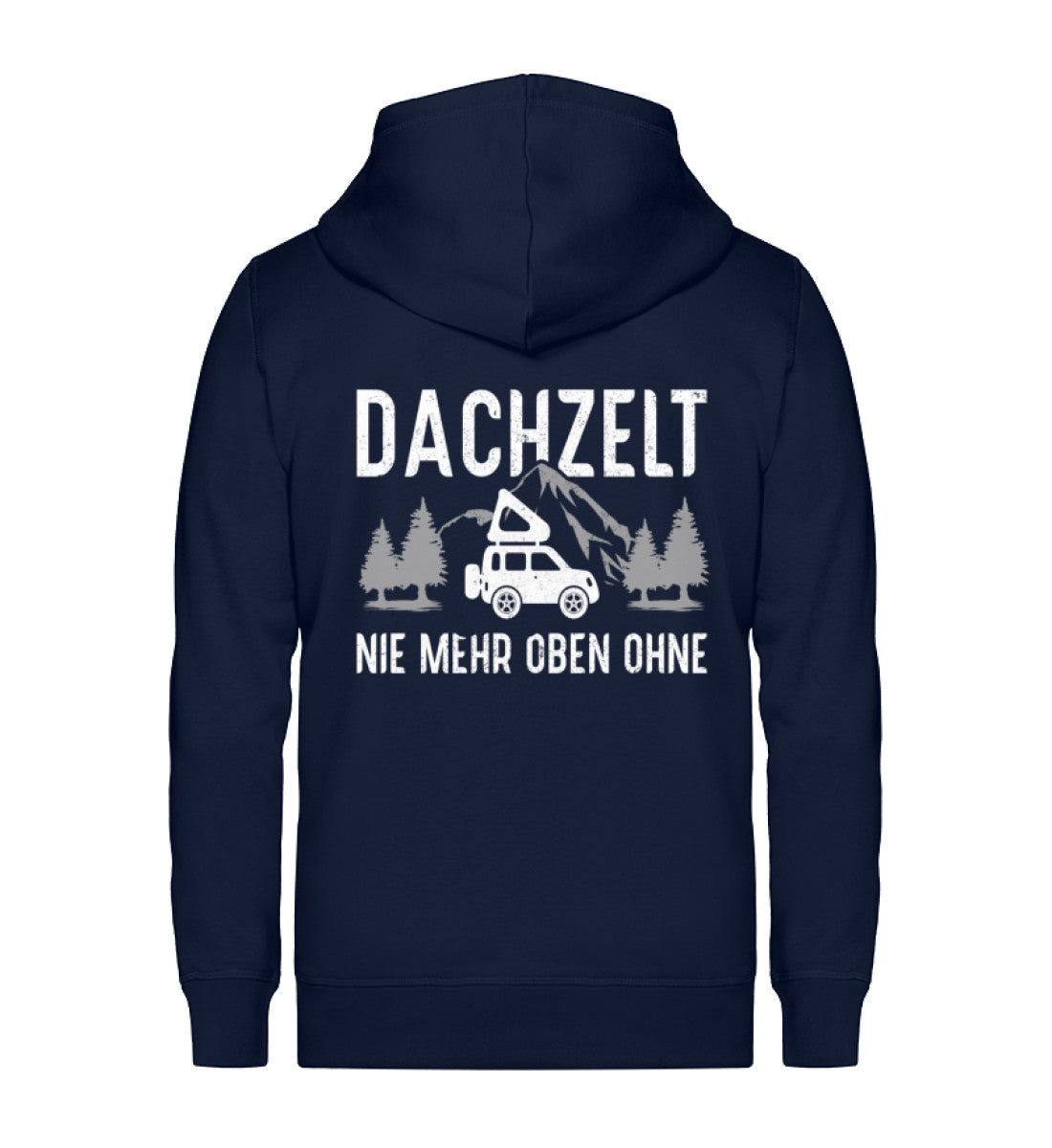 Dachzelt - Unisex Premium Organic Sweatjacke camping Navyblau