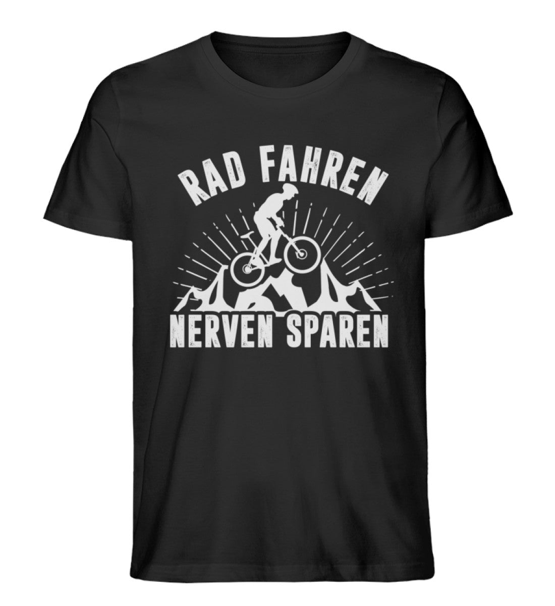 Rad fahren Nerven sparen - Herren Premium Organic T-Shirt fahrrad Schwarz