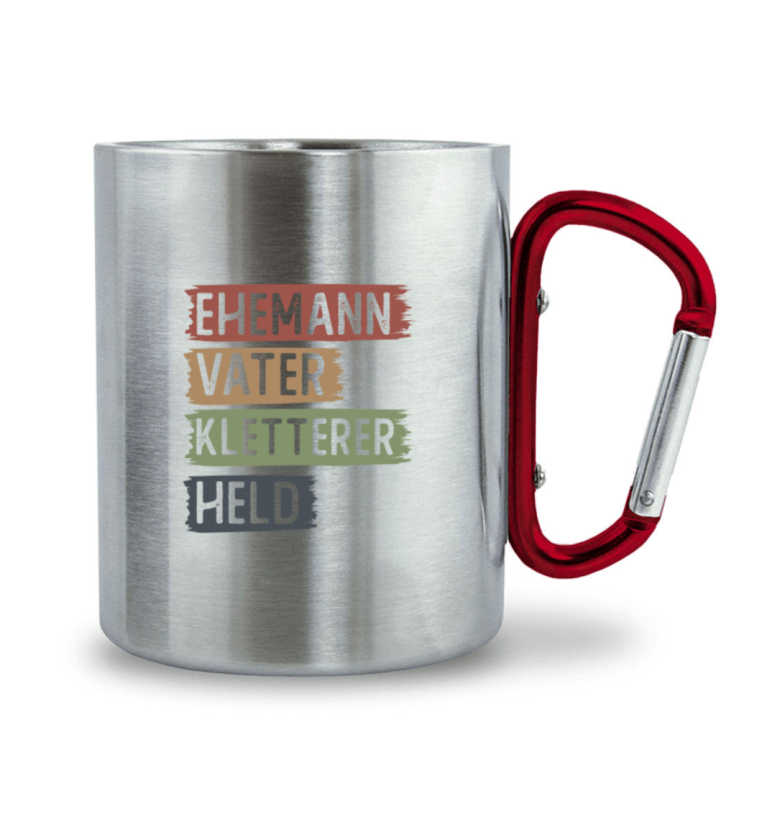 Ehemann, Vater, Kletterer, Held - Karabiner Tasse klettern 330ml