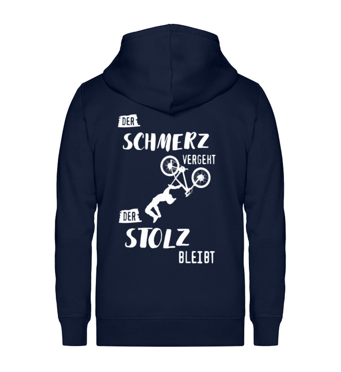 Der Schmerz vergeht der Stolz bleibt - ~ - Unisex Premium Organic Sweatjacke Navyblau