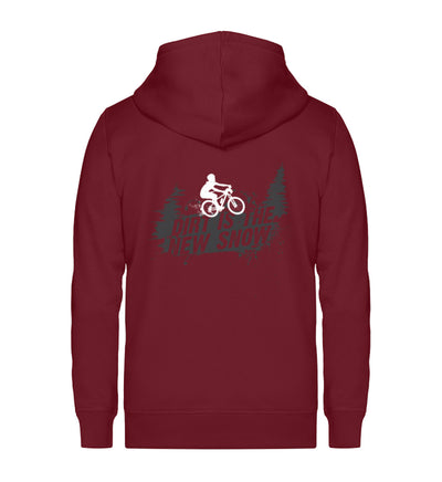 Dirt is the new Snow - Unisex Premium Organic Sweatjacke mountainbike Weinrot