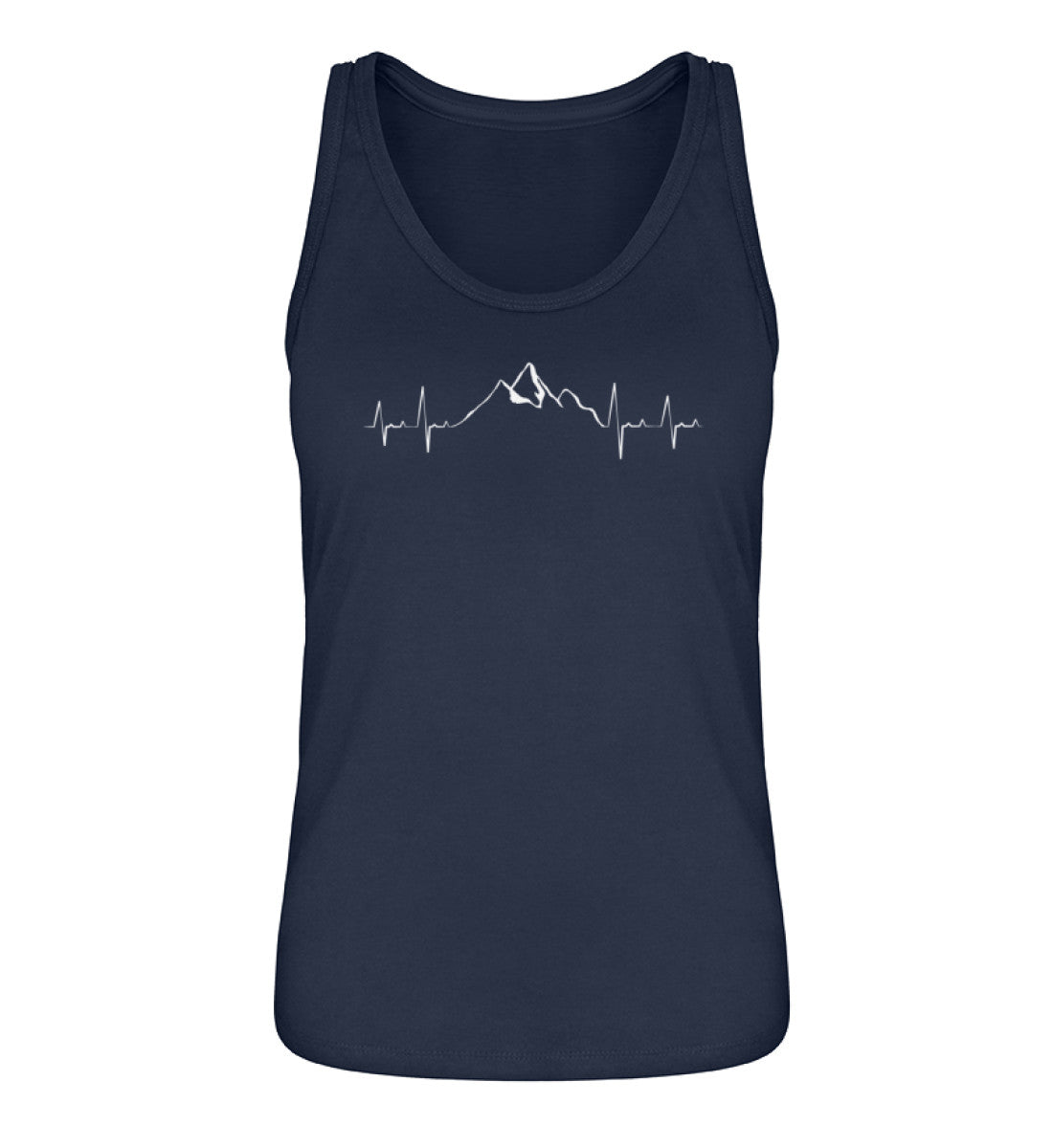 Herzschlag Berge - Damen Organic Tanktop' berge klettern wandern Navyblau