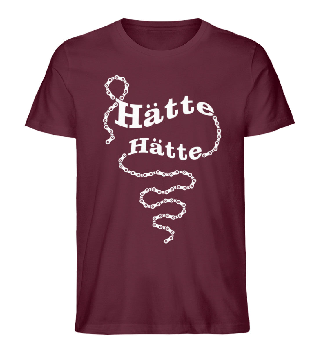 Hätte Hätte Fahrradkette - Herren Premium Organic T-Shirt fahrrad mountainbike Weinrot