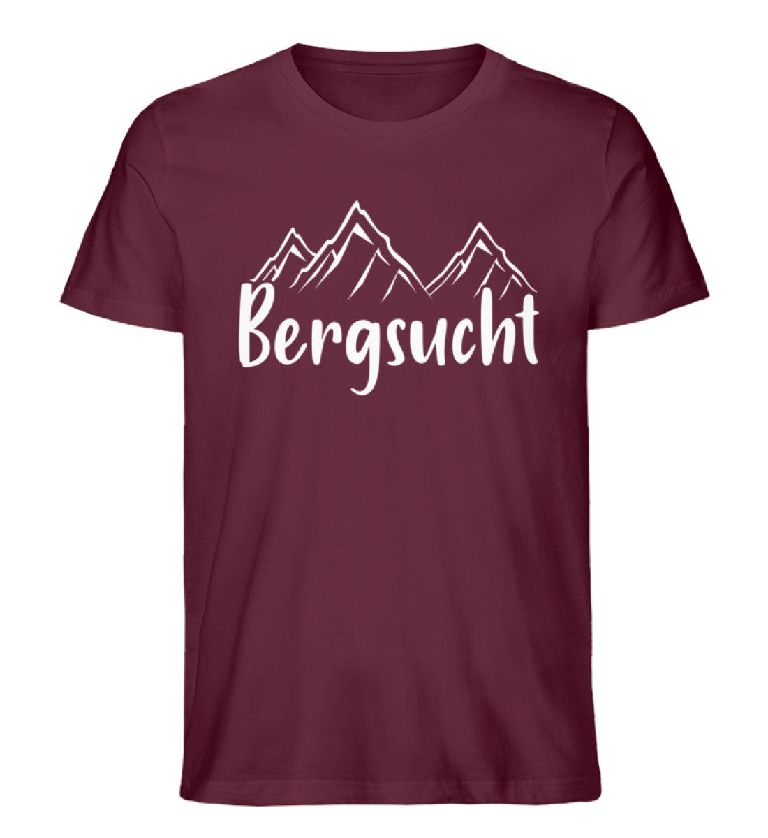 Bergsucht - Herren Premium Organic T-Shirt berge klettern Weinrot