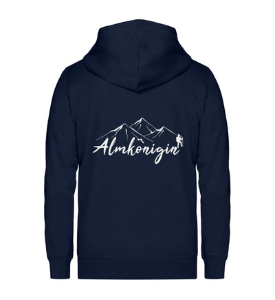 Almkönigin - Unisex Premium Organic Sweatjacke wandern Navyblau