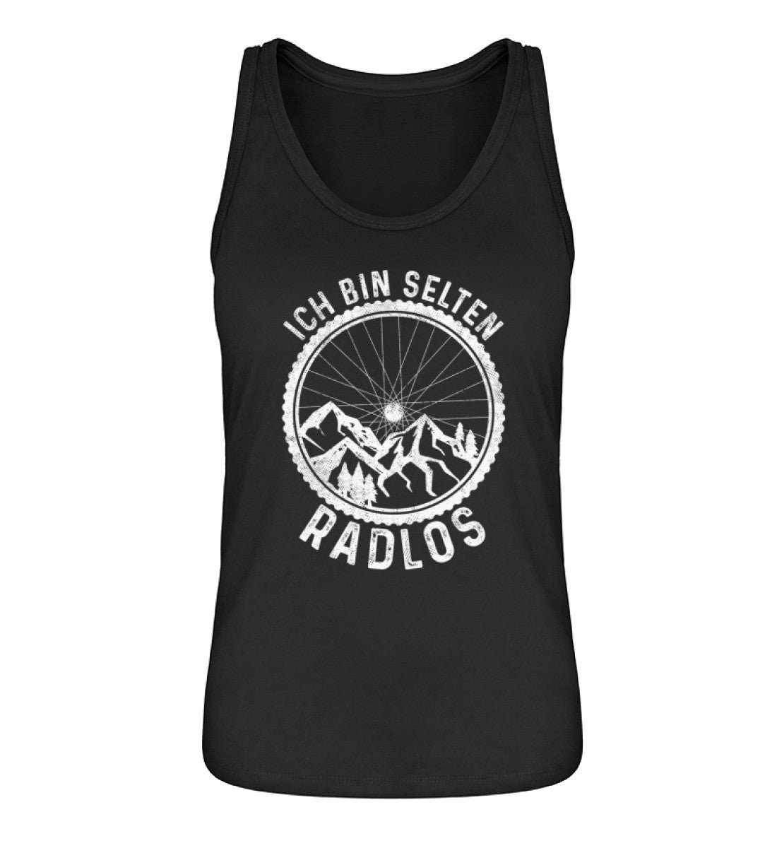 Ich bin selten radlos - Damen Organic Tanktop fahrrad mountainbike Schwarz