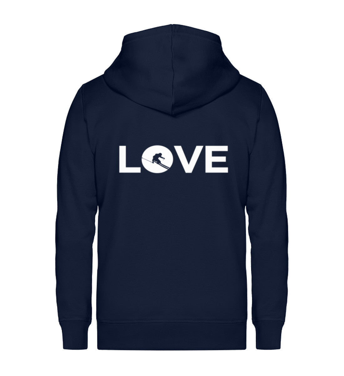 LOVE Skifahrer - Unisex Premium Organic Sweatjacke klettern ski Navyblau