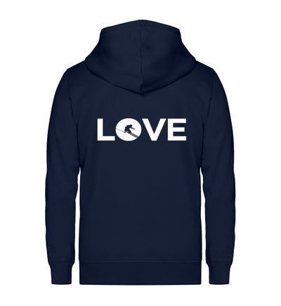 LOVE Skifahrer - Unisex Premium Organic Sweatjacke klettern ski Navyblau