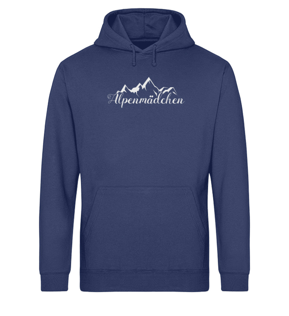 Alpenmädchen - Unisex Organic Hoodie berge Navyblau