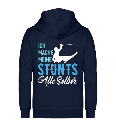 Ich mache meine Stunts alle selber ~ - Unisex Premium Organic Sweatjacke Navyblau