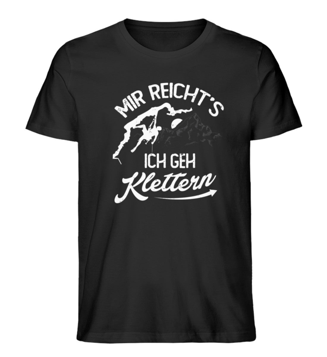 Mir reichts, ich geh Klettern - Herren Organic T-Shirt klettern Schwarz