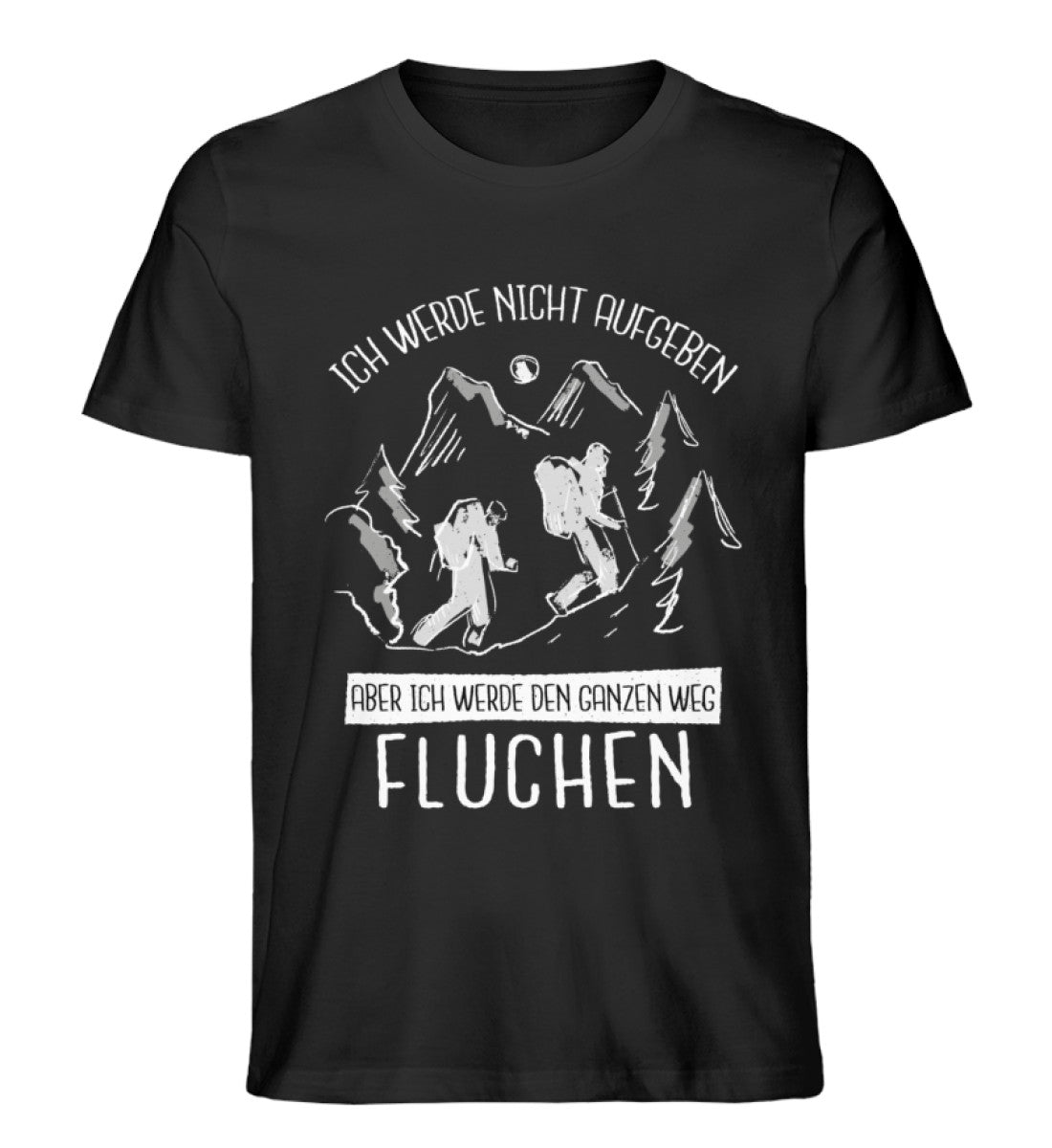 Ich werde nicht aufgeben - Herren Premium Organic T-Shirt wandern Schwarz