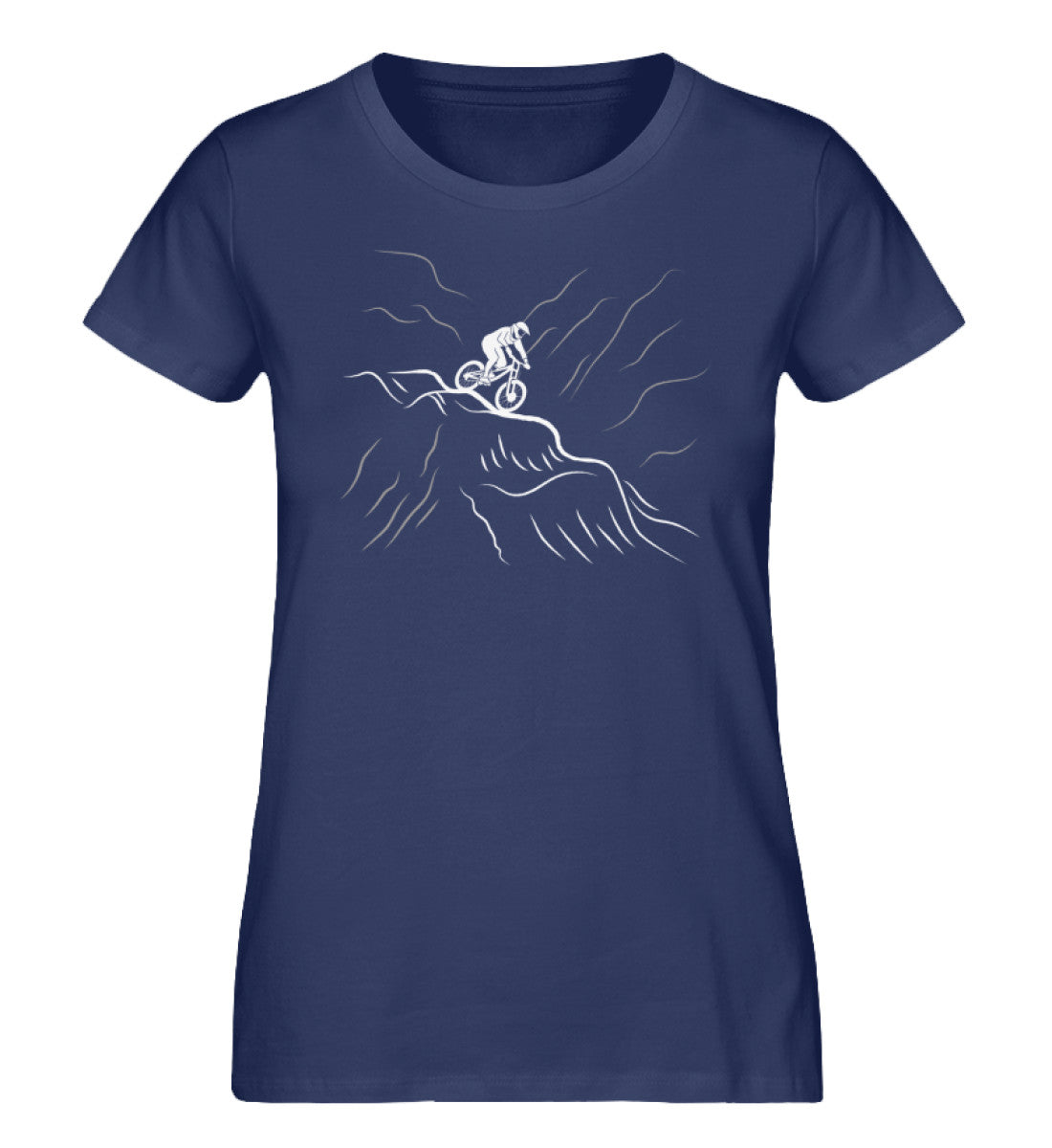 Downhill Mountainbike - Damen Organic T-Shirt mountainbike Navyblau