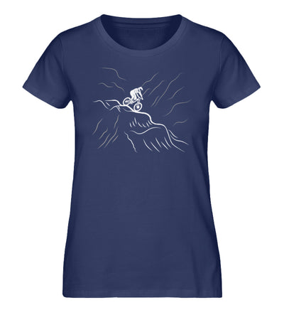 Downhill Mountainbike - Damen Organic T-Shirt mountainbike Navyblau