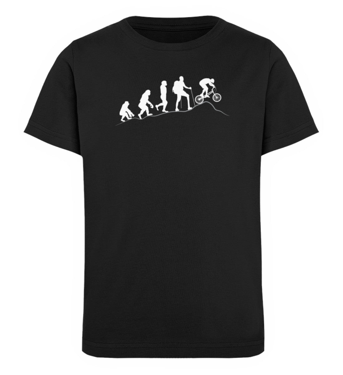 Mountainbike Evolution - Kinder Premium Organic T-Shirt mountainbike Schwarz