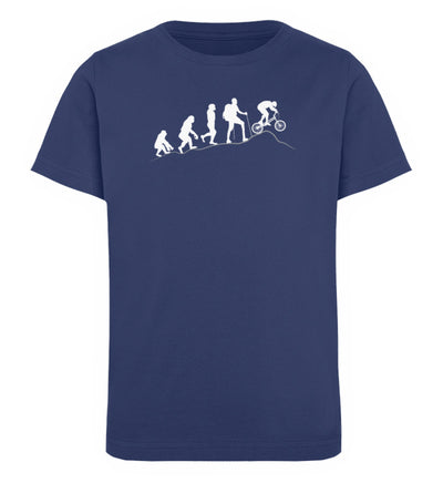 Mountainbike Evolution - Kinder Premium Organic T-Shirt mountainbike Navyblau