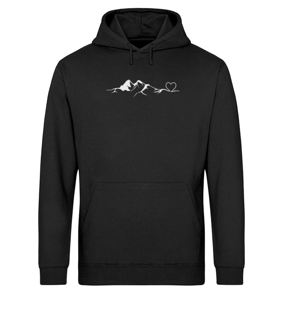 Bergverliebt - Unisex Organic Hoodie' berge klettern wandern Schwarz