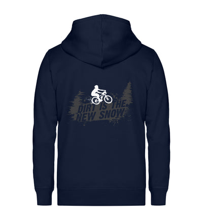 Dirt is the new Snow - Unisex Premium Organic Sweatjacke mountainbike Navyblau