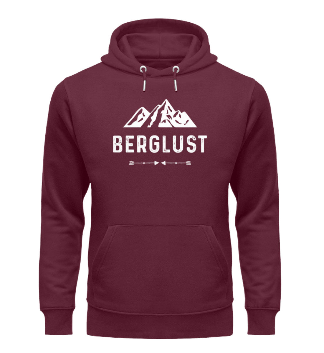 BERGLUST - Unisex Premium Organic Hoodie berge wandern Weinrot