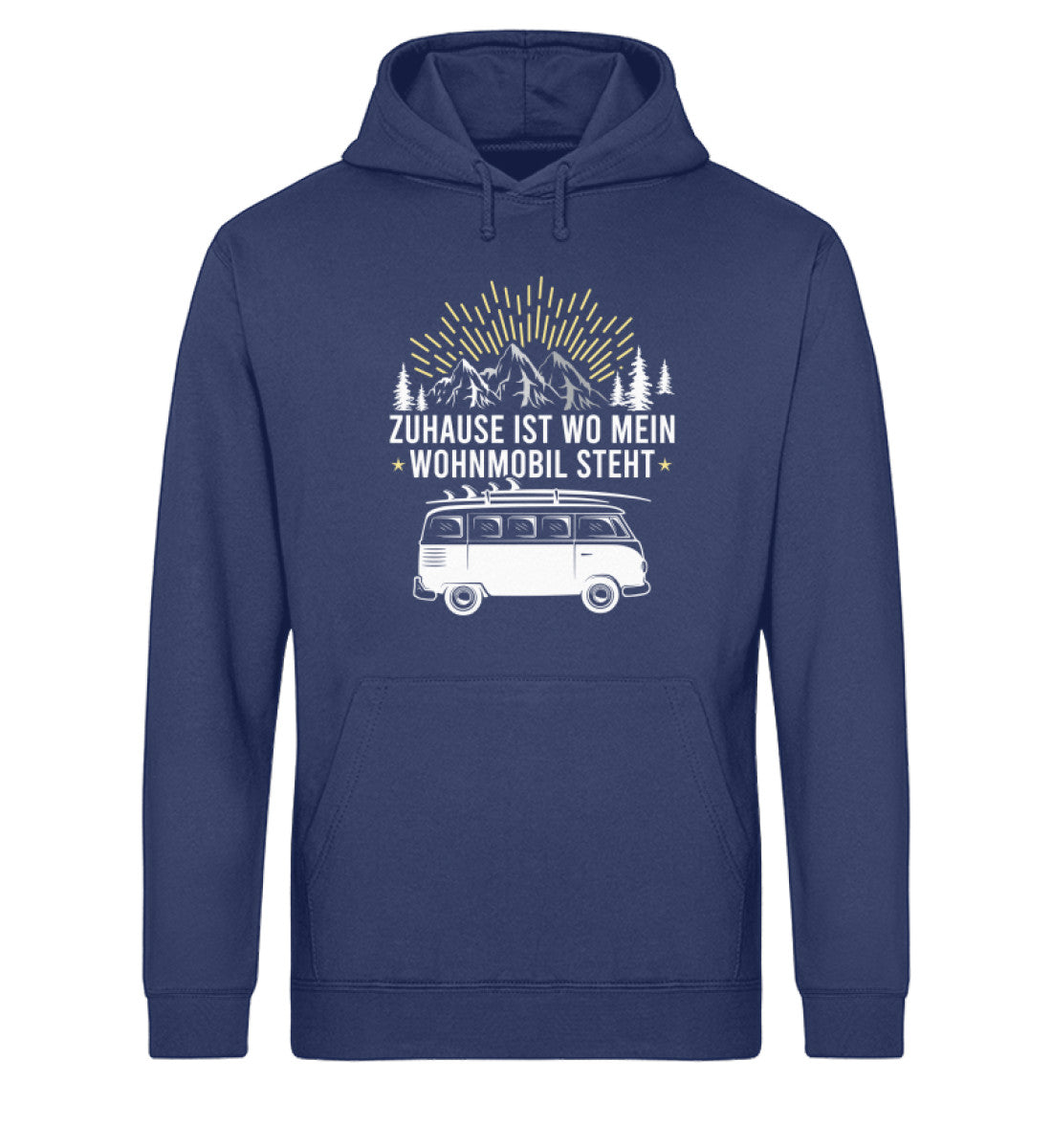 Zuhause ist wo mein Wohnmobil steht - Unisex Organic Hoodie camping Navyblau