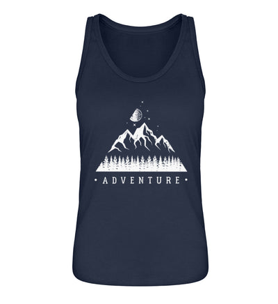 Adventure - Damen Organic Tanktop berge camping wandern Navyblau