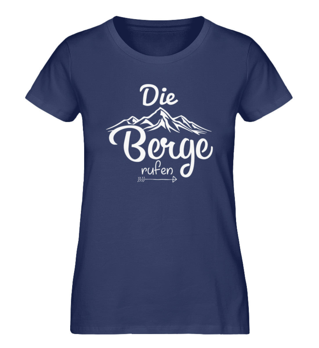 Berge rufen - Damen Premium Organic T-Shirt berge wandern Navyblau