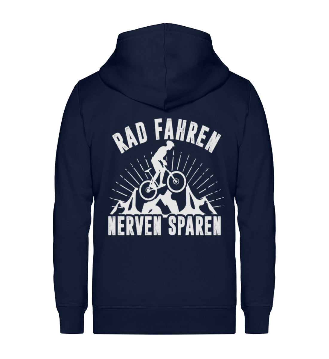 Rad fahren Nerven sparen - Unisex Premium Organic Sweatjacke fahrrad Navyblau