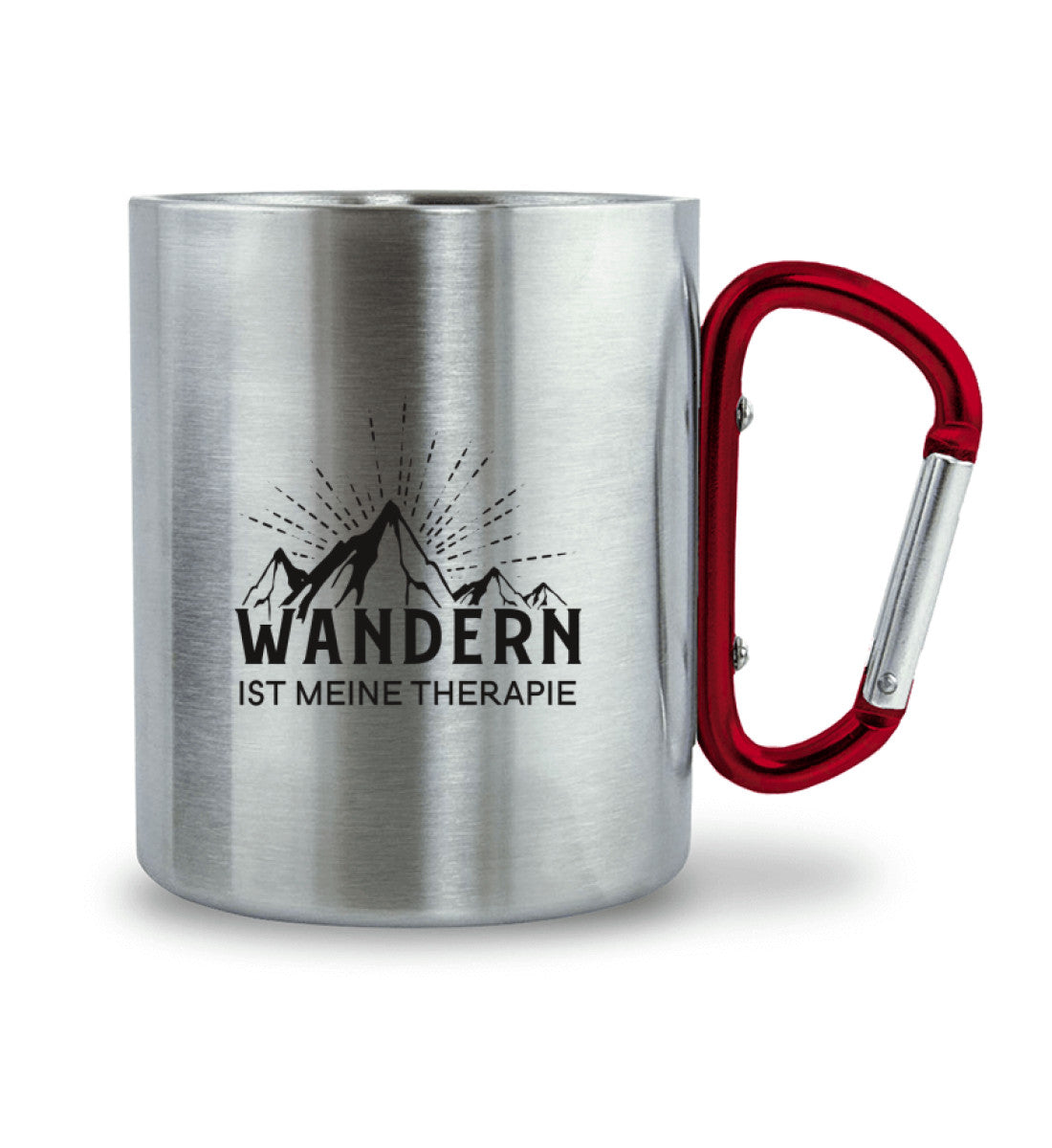 Wandern ist meine Therapie - Karabiner Tasse wandern 330ml