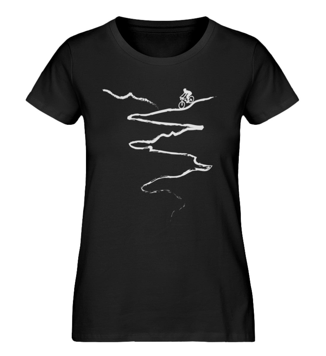 Downhill Mountainbiken - Damen Organic T-Shirt mountainbike Schwarz