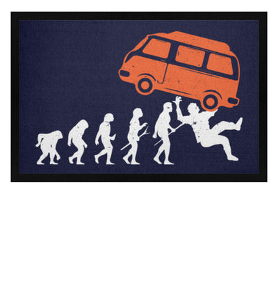 Evolution und Camping Van - Fußmatte mit Gummirand camping Navy